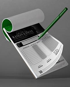 چاپ کاربن لس مشکی 4برگی