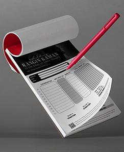 چاپ کاربن لس مشکی 3برگی A6