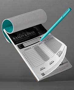 چاپ تحریر الوان مشکی تک‌برگی A6