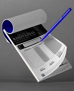 چاپ کاربن لس مشکی 2برگی A6