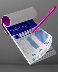 چاپ کاربن لس سورمه ای 3برگی A6