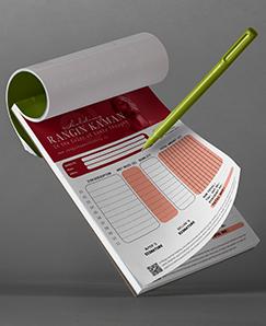 چاپ کاربن لس 2رنگ 3نسخه‌ای A6