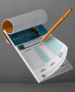 چاپ کاربن لس 4رنگ 2برگی A6