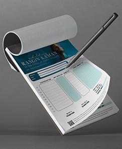 چاپ تحریر الوان 4رنگ 2برگی A6